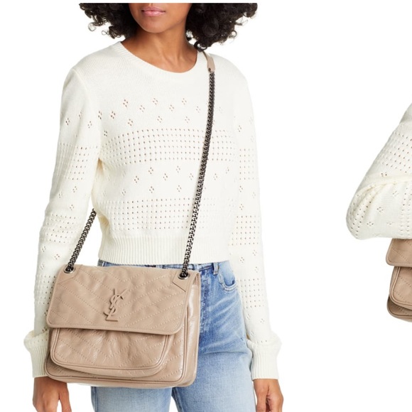 ysl medium niki leather shoulder bag